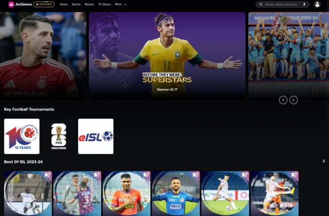 JioCinema Live Football Matches