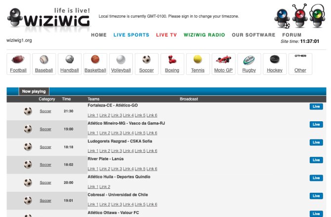 football live streaming form Wiziwig