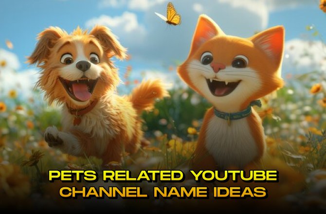 Image of dogs and cat and butterfly