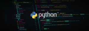 logo of python with coding