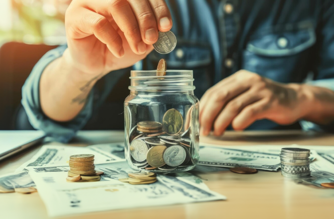 saving fund in a jar