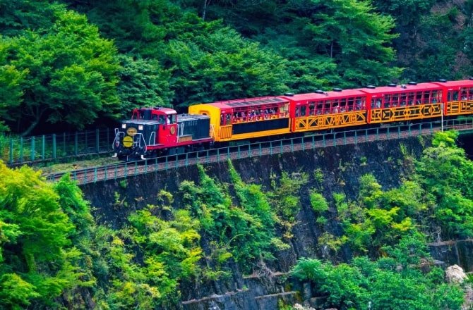 Sagano Scenic Railway in Japan is a must experience tarin journeys