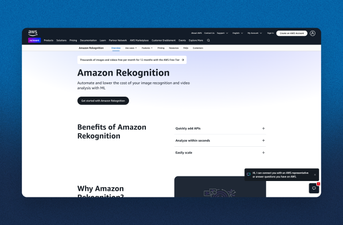 Amazon Rekognition
Facial Recognition Search Engines