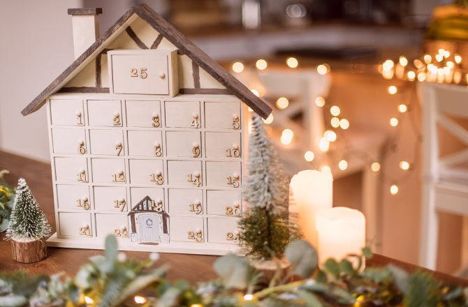 DIY Advent Calendar for Christmas home decoration